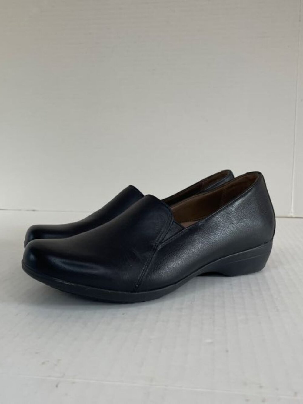 Dansko Shoes Women's 38 (US 7.5 -8) Farah Black Leather Comfort Slip On Loafers